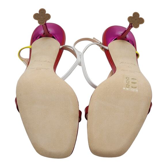 Louis Vuitton Blossom Sandals Leather in Red NWB - Picture 6 of 11